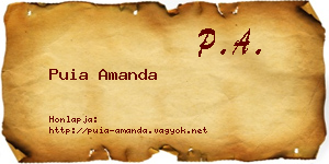 Puia Amanda névjegykártya